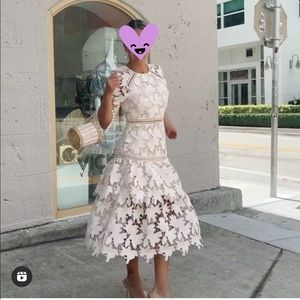 Beautiful lace mid skirt dress